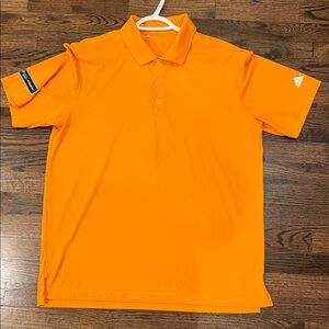 Adidas Men's Bright Orange Polo Shirt